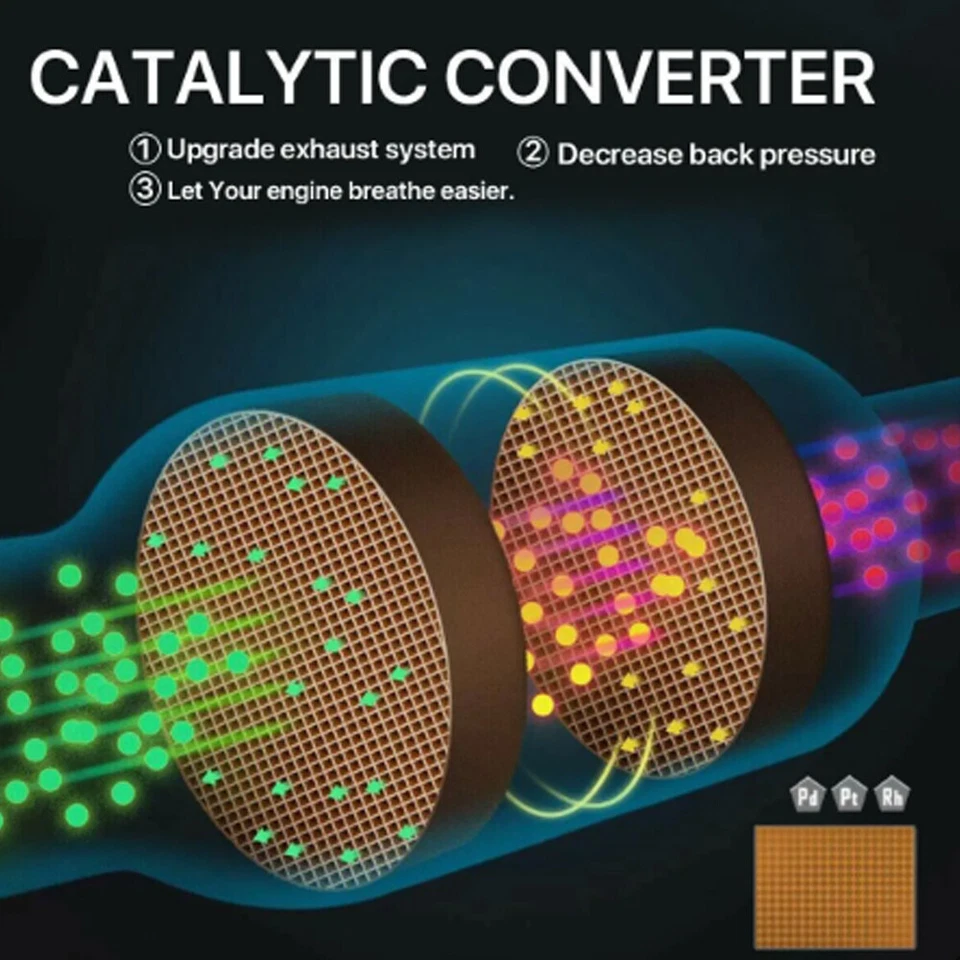 Pair 2" Inlet/Out Catalytic Converter High Flow Stainless For Scion xD 2008-2012 - Image 4 of 4