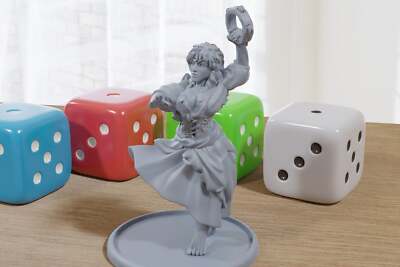 Gypsy Dancer - 3D Printed Minifigure - Proxy Minis for DnD, Baldurs Gate, Tablet