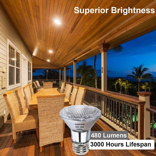 PAR20 Flood 39W 120V 480 Lumens- 6 Pack PAR20 Flood Light Bulbs with E26 Base... - Picture 5 of 9