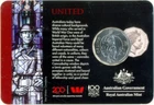 AUSTRALIAN : 2018 ANZACS Spirit - 50 Cent coin on card - UNITED