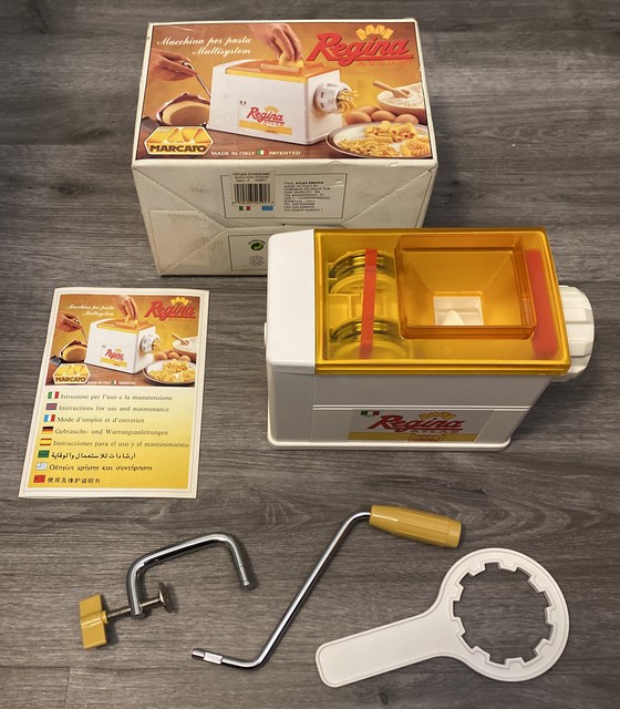 regina atlas by marcato manual pasta extruder machine italy never used