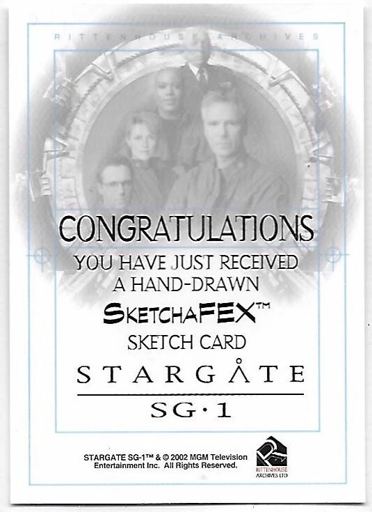 Stargate SG-1 Season 5 (Five) - Dan Schaefer "Oannes" SketchaFEX Sketch Card (A) - Image 3 of 3