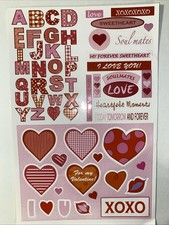 Valentines Day Sticker Sheet Scrapbook Craft Stickers