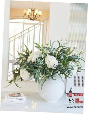  Artificial Flowers with Greenery Stems Faux Plants Indoor 2024-hydrangea