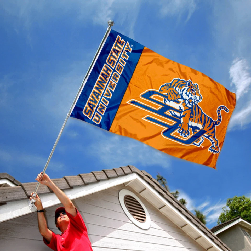 Bandera de Tigres de la Universidad Estatal de Savannah SSU Grande 3x5 Foto 2 de 4