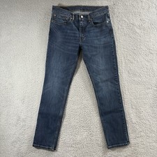 Levis 511 Jeans Mens 34x32 Blue Slim Fit Dark Wash Denim Casual Wear