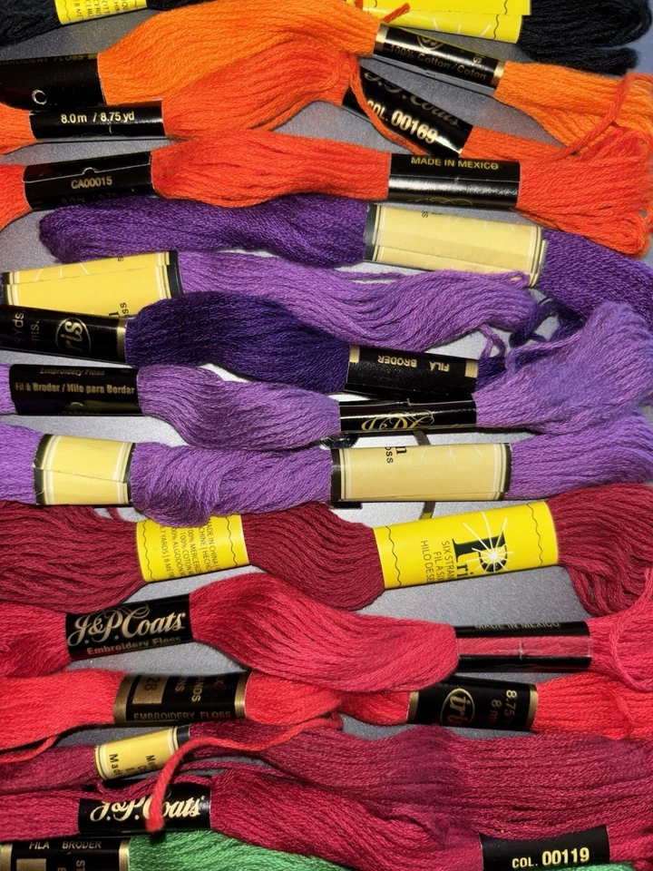 20 Halloween Witchy Hocus Pocus Inspired Embroidery Thread Unused/Partial Skeins - Image 3 of 4