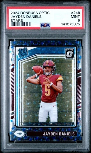 2024 Donruss Optic Jayden Daniels #248 Rated Rookie Stars PSA 9 Mint Commanders