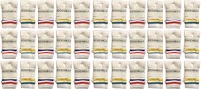 36 Units of Kids Cotton Tube Socks White With Stripes Size 4-6 - Boys Crew Sock