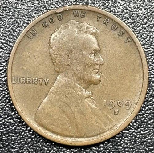 1909 S VDB Lincoln Wheat Copper Cent 1C VF Very Fine Key Date