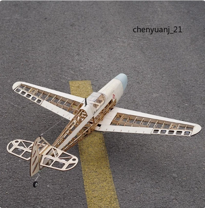 NewBF109 Fighter Model Plane Fixed Wing Balsa Wood Kit Skin Hardware Accessories - Image 3 of 4