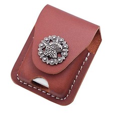 Handmade Fliptop Leather Lighter Pouch Holder Case with Pocket Belt Loop