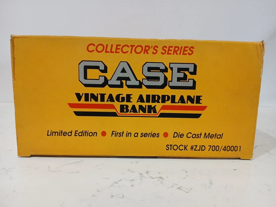 Case Vintage Airplane Bank 1st In a Series DieCast Metal NIB - Image 3 of 4