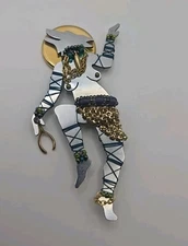 Liztech Artisan 1994 La Loba The Wolf Brooch Pin