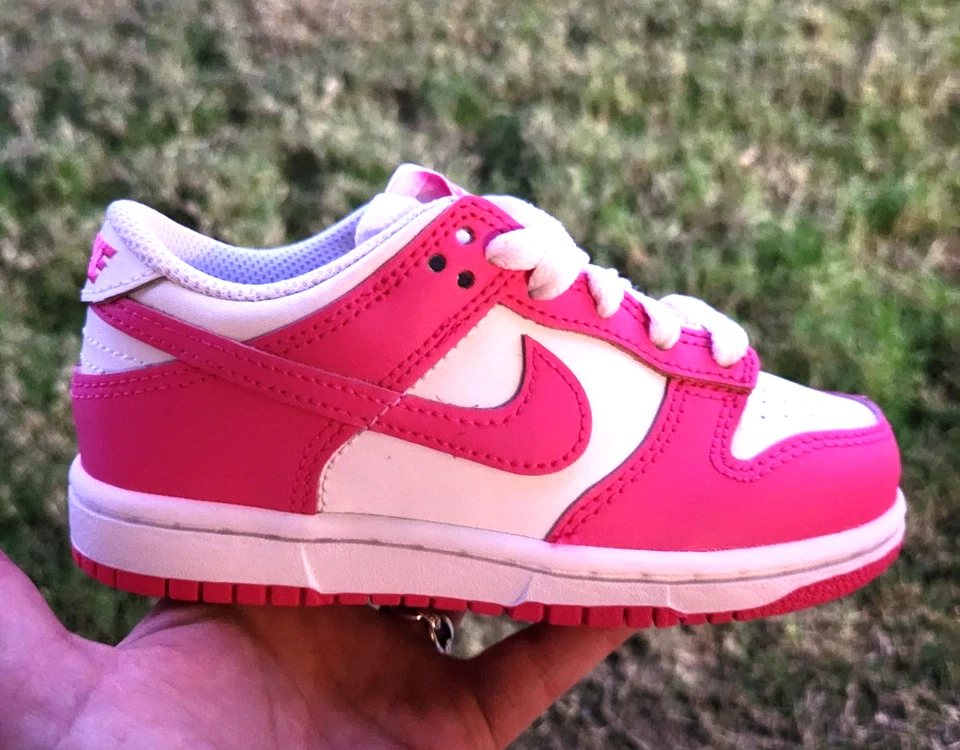 Nike Dunk Low "Laser Fucsia" TOTALMENTE NUEVAS Niñas PS 11C Foto 4 de 4