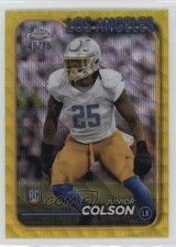2024 Topps Chrome Rookies Yellow Wave Refractor 46/75 Junior Colson #291 k2f