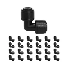 MIXC 24 Pack 1/4" Drip Irrigation Elbow Coupling Connector, Quick C... Fast Ship