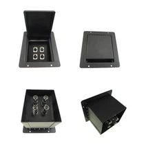 PROCRAFT MINI GAP LID FEED-THRU FLOOR POCKET w/ 4) XLR FEMALE