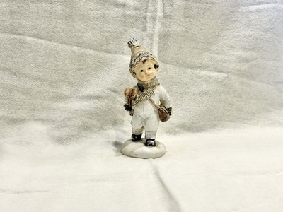 Winter Kind Junge Figur Skiläufer Winterlandschaft