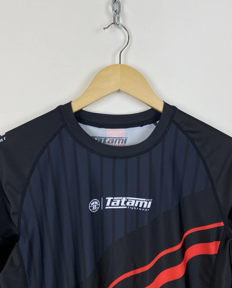 Tatami Jiu-Jitsu Abstract Short Sleeve Rash Guard T-Shirt Jersey Top Wrestling - Image 2 of 4
