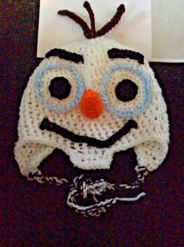MADE CROCHETED BABY OLAF HAT BEANIE 