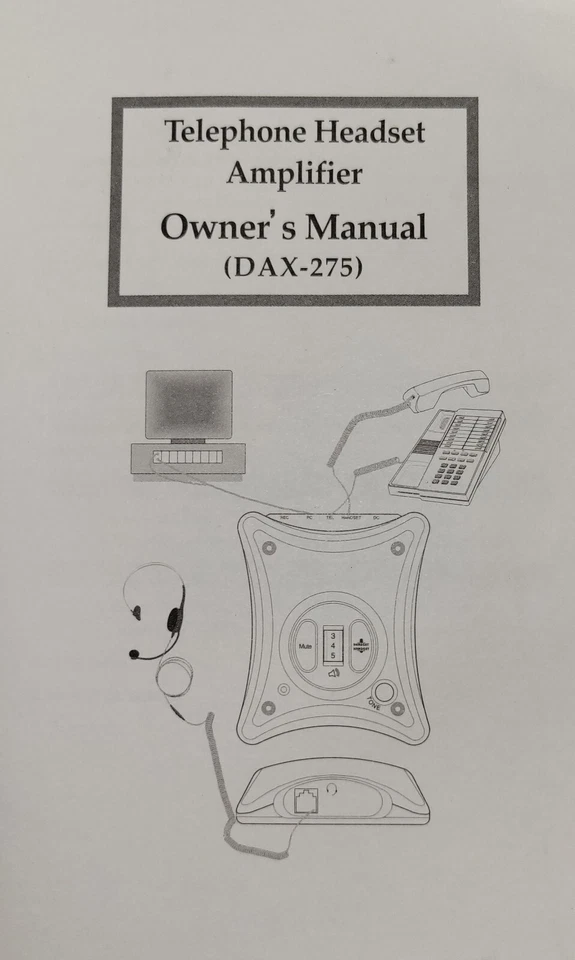 Dasan Freemate Inter-Tel DAX-275 DAX 275 Telephone Headset Amplifier NEW OPEN BX - Image 4 of 4