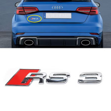 Stemma Logo Fregio Scritta Baule Posteriore Per AUDI A3 S3 RS3 Cromato