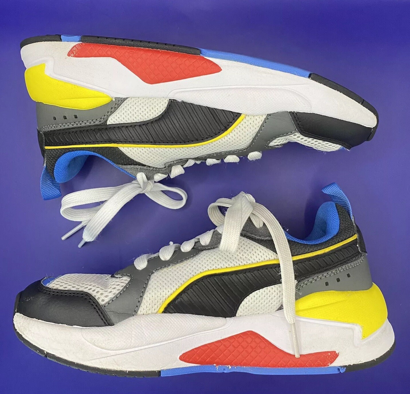 PUMA X-Ray Jr 372920-03 Size 4C White Black Dark Shadow Dandelion High Risk  Red Black Friday Buy Now | Shoes