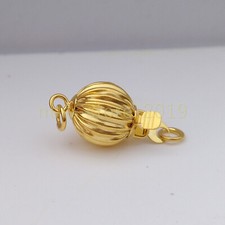 14K Solid Yellow Gold Round Ball Clasp 6mm