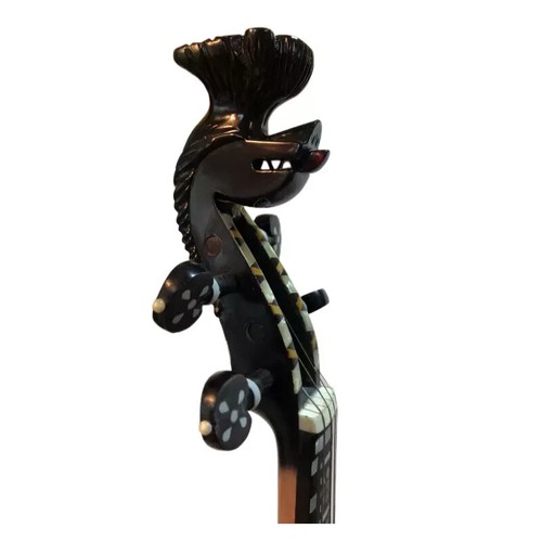 Fancy 4/4 Violin 4 string Hardanger fiddle ,Loud Rich sound, Hand drawing Inlays - Picture 11 of 11