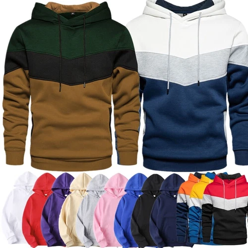 Men's Sweatshirt Fleece Hoodie Long Sleeve Sweater Top Fashion Hooded Pullover - Picture 5 of 74