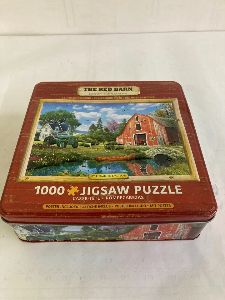 Jigsaw THE RED BARN 1000 Piece Eurographics New in Embossed Tin - Image 2 of 4