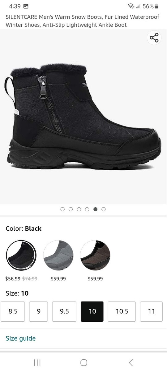 Silentcare men’s winter snow boots size 9 new with tags SILENTCARE Men main image 3