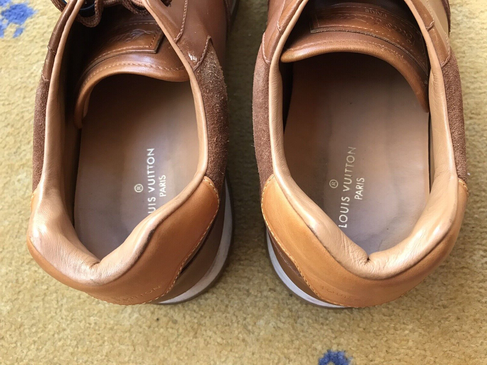 Louis Vuitton Trainers Sneakers Shoes Run Away Suede Leather Mens UK 9 US 10 43 thumbnail 15