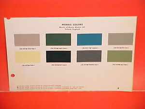 1958 Chevrolet Color Chart