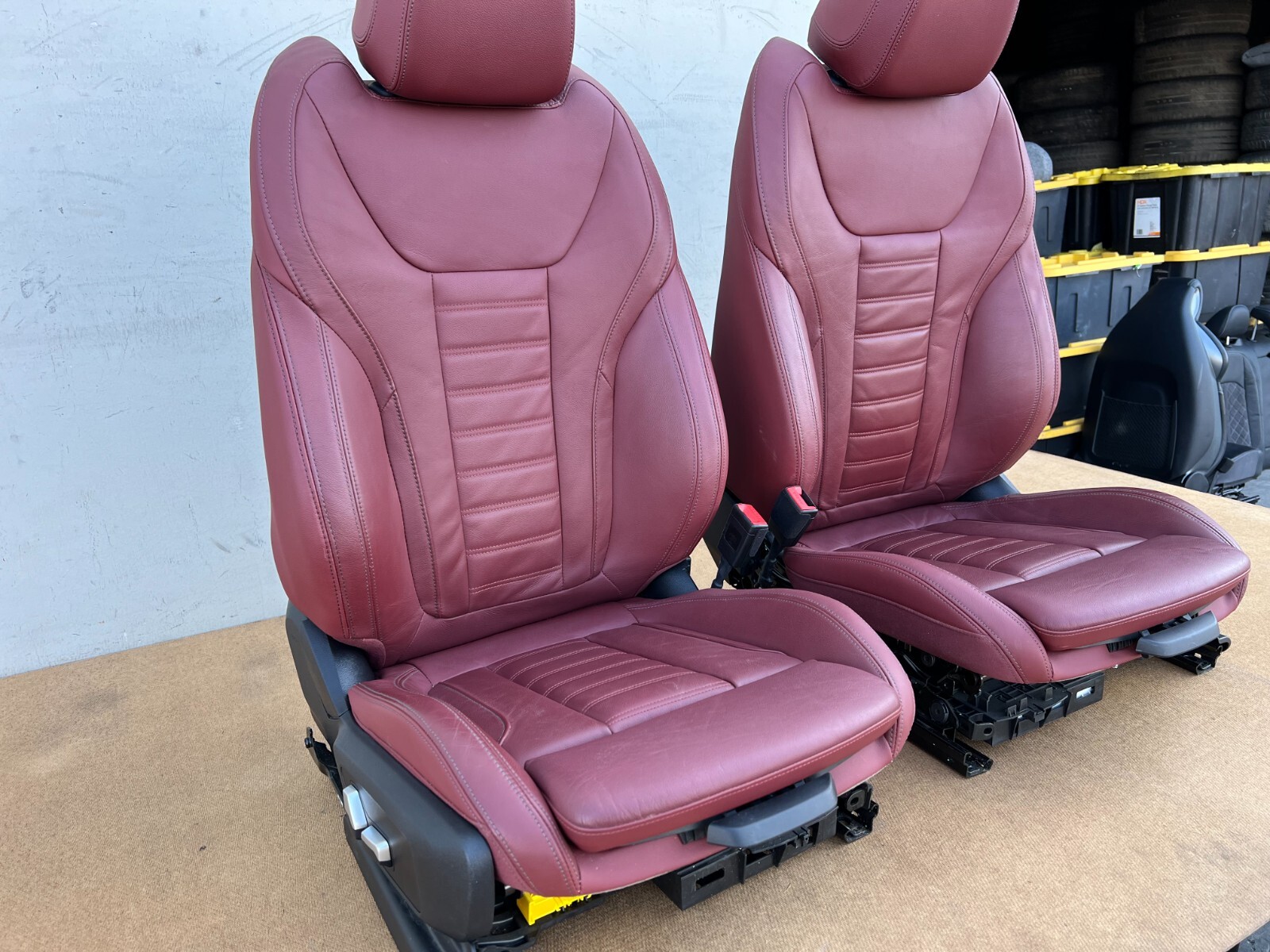 FRONT LEFT RIGHT SPORT M RED SEAT SEATS SET BMW G02 G01 X3 X4 (2019