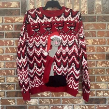 33 Degrees Ostrich Christmas Sweater, Ugly Christmas Sweater, Christmas-in-July