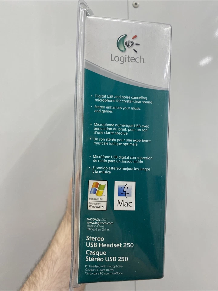 Logitech Stereo USB Headset 250 Noise Cancelling Mic PC/MAC NEW Zoom Skype SEALD - Image 4 of 4