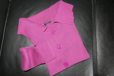 JOYX Pullover, Pulli, Strick, Langarm, lila violett, Merino Wolle, Gr. S