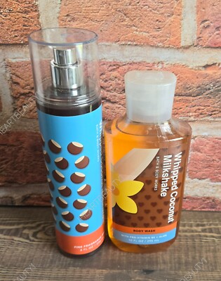 bath and body works whipped coconut milkshake shower gel and fine fragrance mist