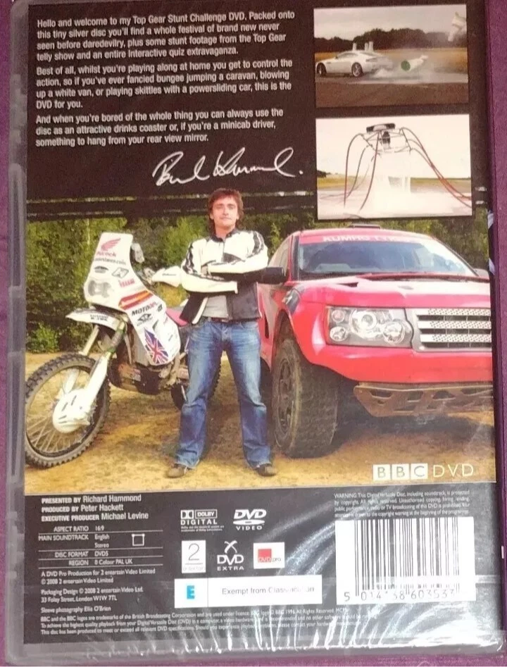 RICHARD HAMMOND'S TOP GEAR STUNT CHALLENGE DVD NEW SEALED PAL REGION 2 cars bbc - Image 2 of 2
