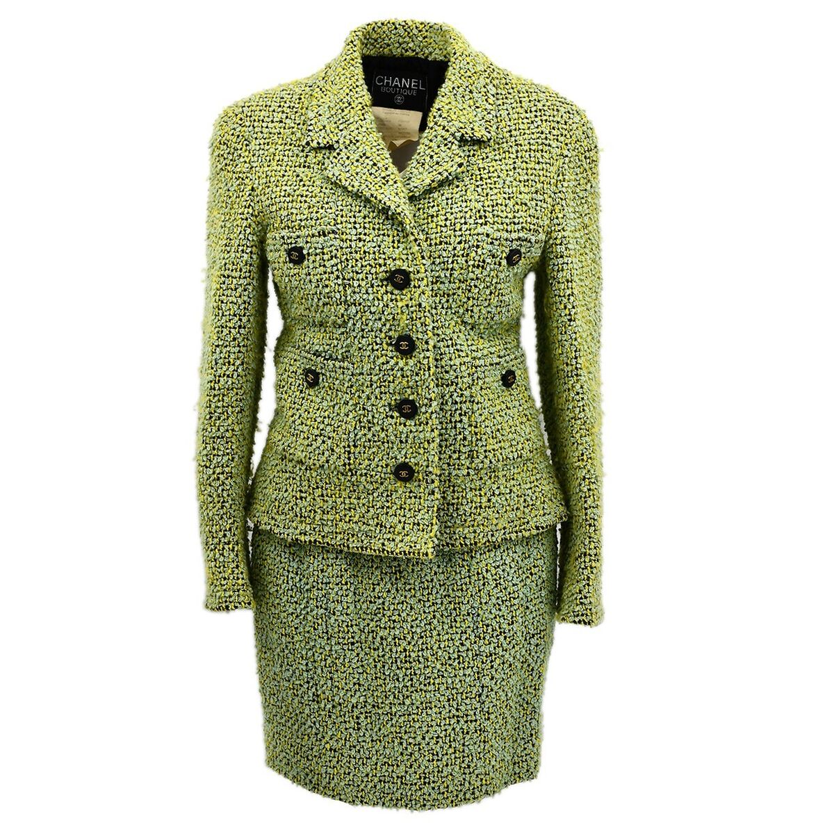Chanel Setup Suit Jacket Skirt Green PO4108 #36 161365 | eBay Chanel Setup Suit Jacket Skirt Green PO4108 #36 161365 | eBay