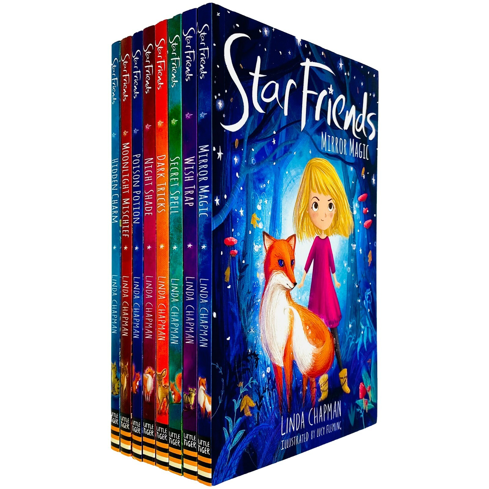 Stripes Publishing Girls Dark Star Friends Series 8 Books Collection Set By Linda Chapman - Paperback - Ages 7-9 - Magical Animal Adventure Stories For Kids - Image 3