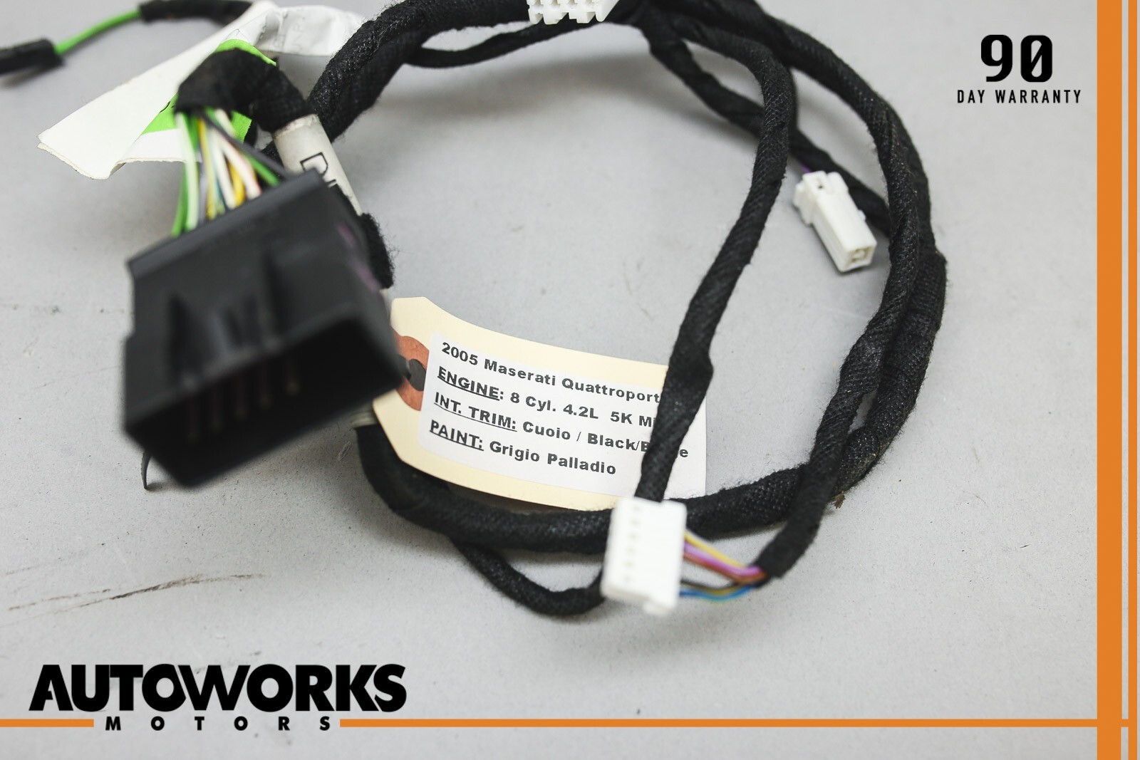 04-08 Maserati Quattroporte M139 Front Right Side Door Wire Wiring Harness OEM