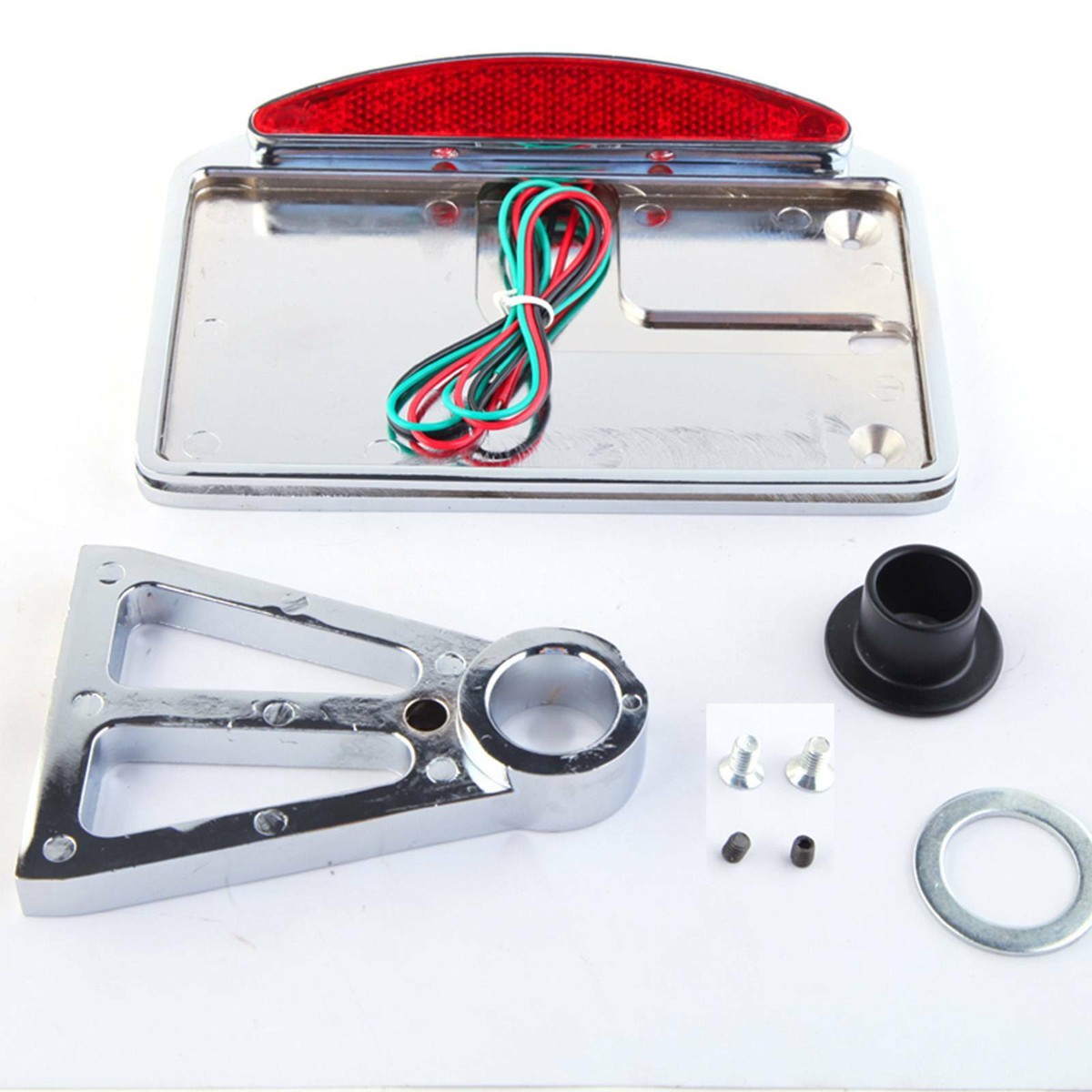 Side Axle Mount License Plate Bracket Tail Light For Motor Chopper