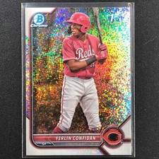 2022 Bowman Chrome Yerlin Confidan 1st Bowman Prospect Speckle Refractor /299