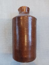 Antique Glazed Stoneware Pottery Ink Pot