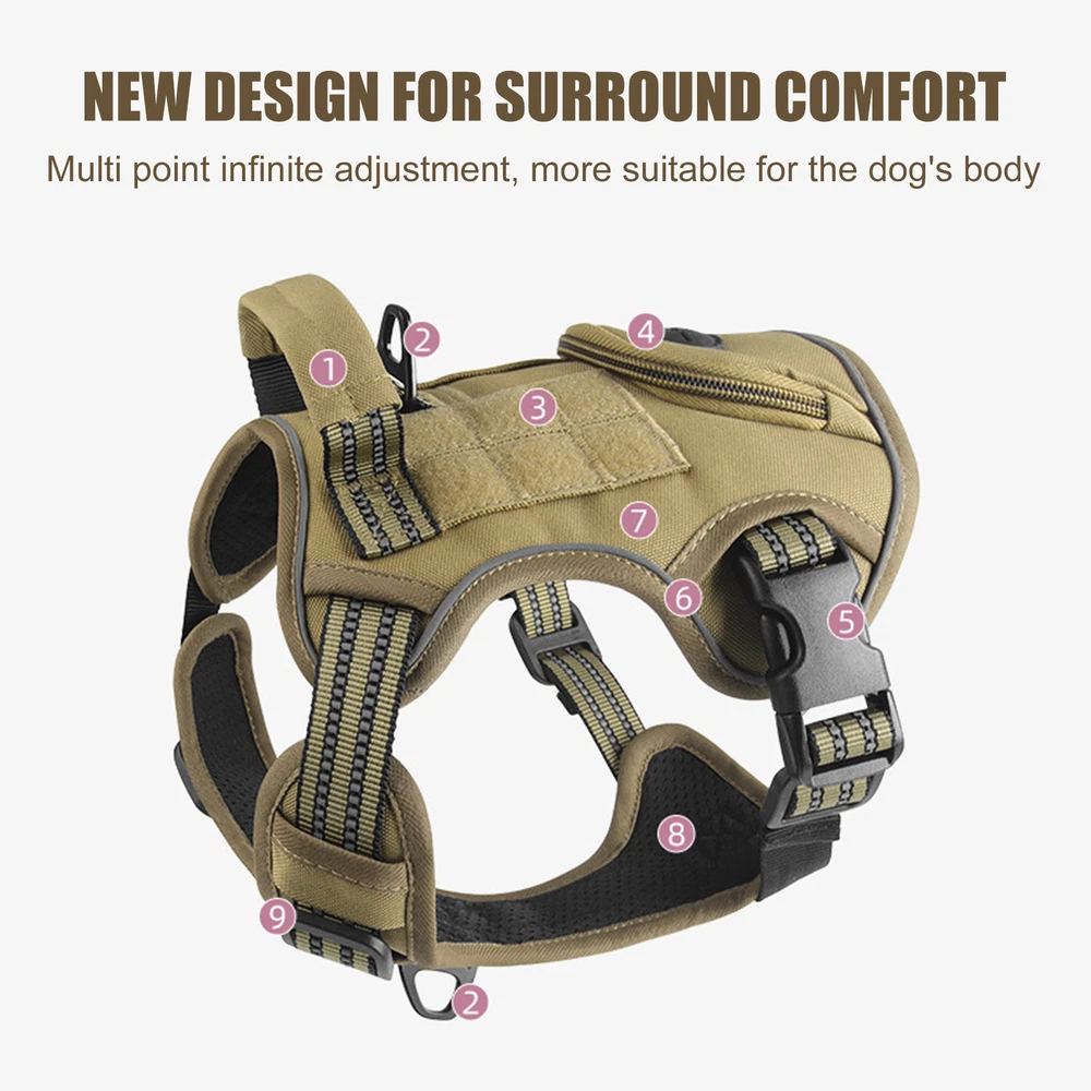 Dog Harness Soft Dog Chest Plate Harness Reusable Chest Back Assist Dog Carriers