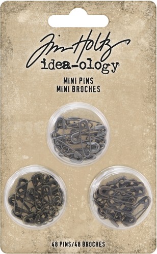 Idea-Ology Mini Metal Safety Pins 48/Pkg-3 Colors