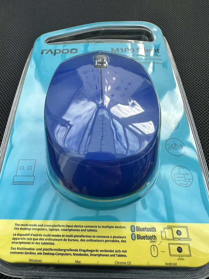 Rapoo M100 Multi Mode Wireless Silent Mouse Bluetooth & Nano USB Dongle 1300 DPI - Image 3 of 4